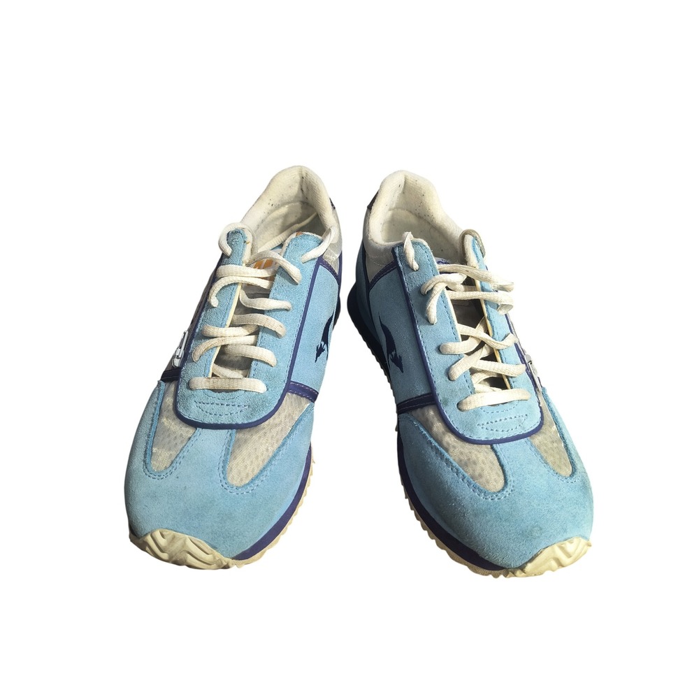 KangaROOS Vintage 1996 Blue Suede Leather Sneakers Women's 6.5M Zip Pocket!!